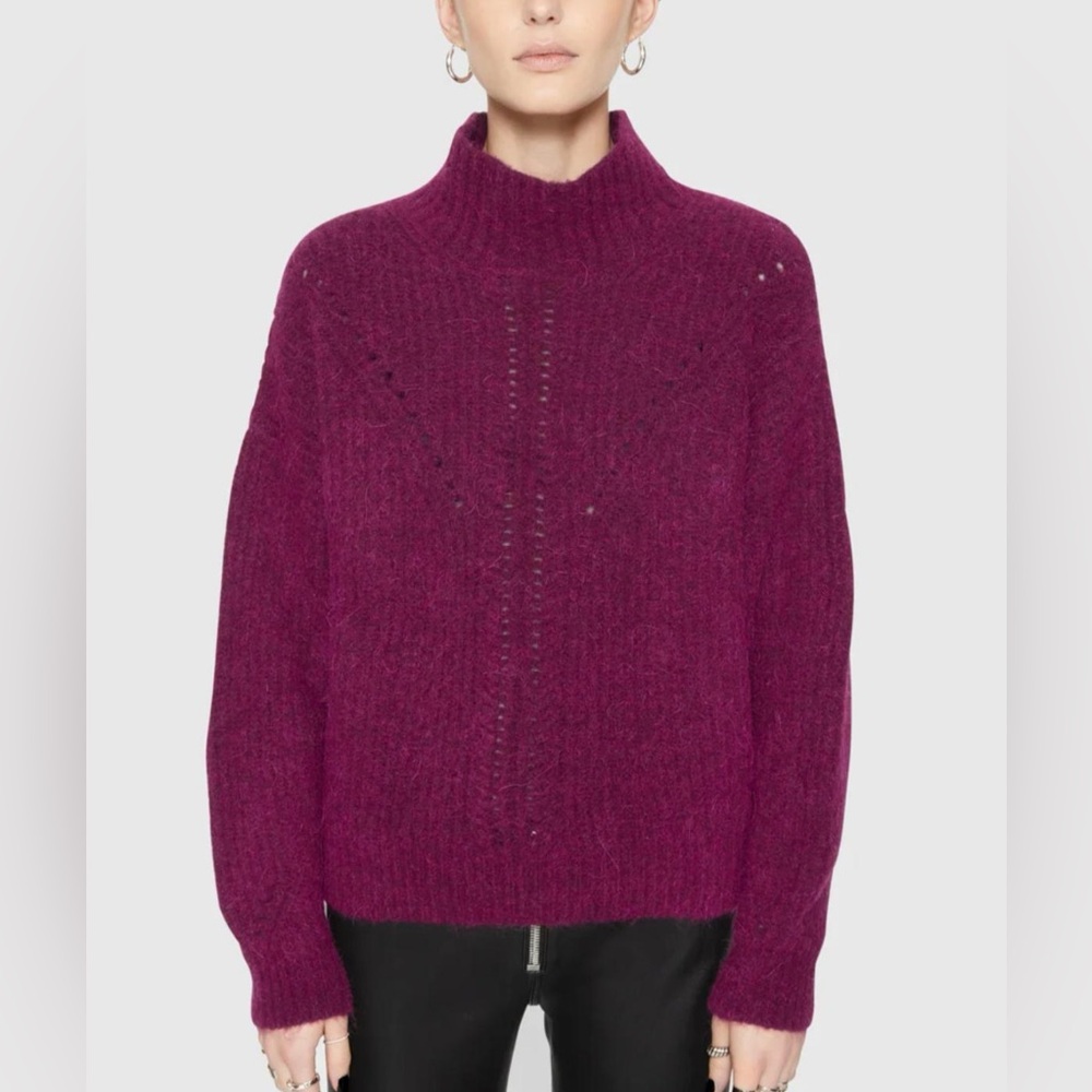 NWT Rebecca Minkoff Caroline Long Sleeve Wool Blend Turtleneck Sweater